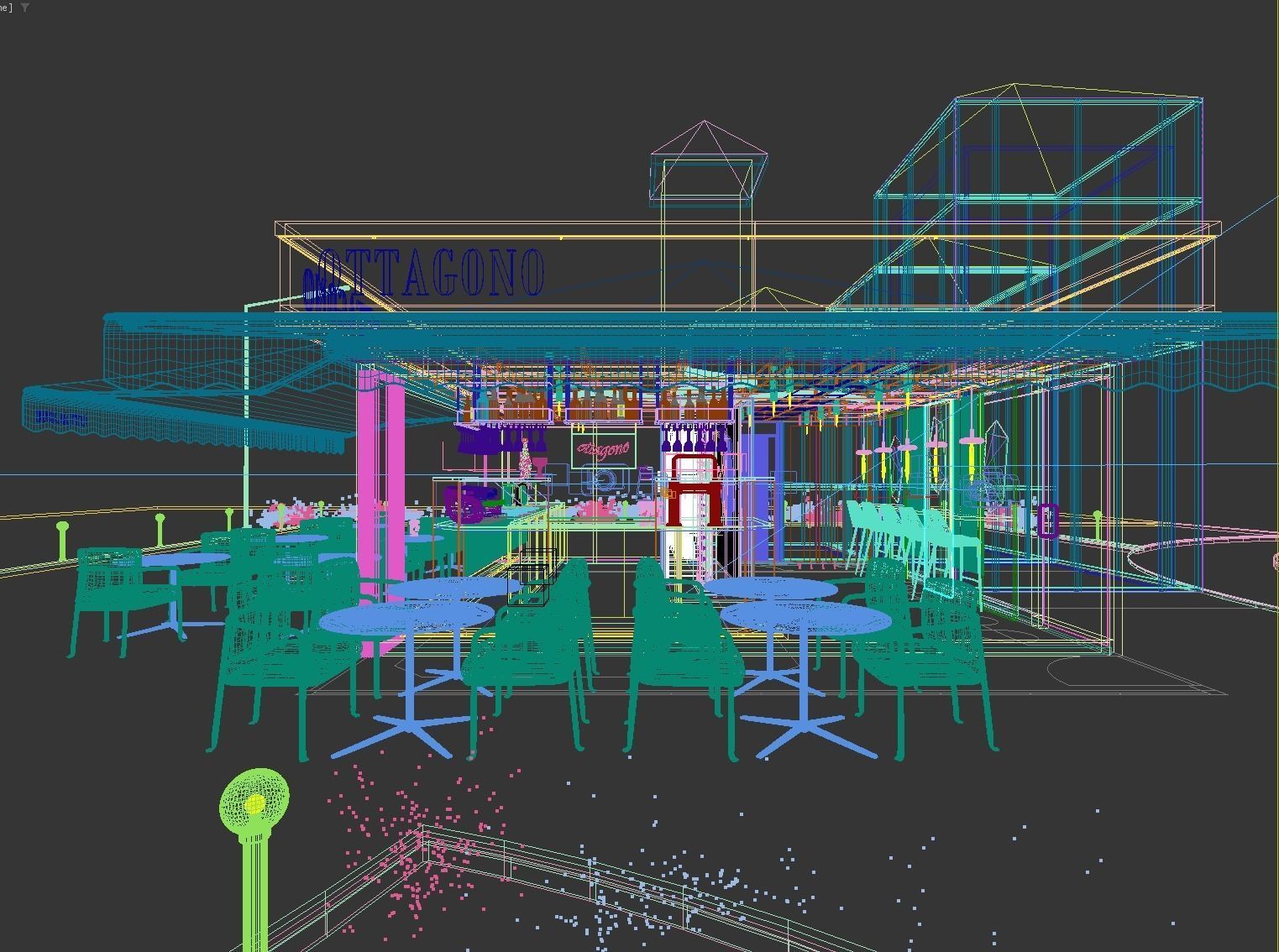 Ottagono Bar by FGM 3D model_12