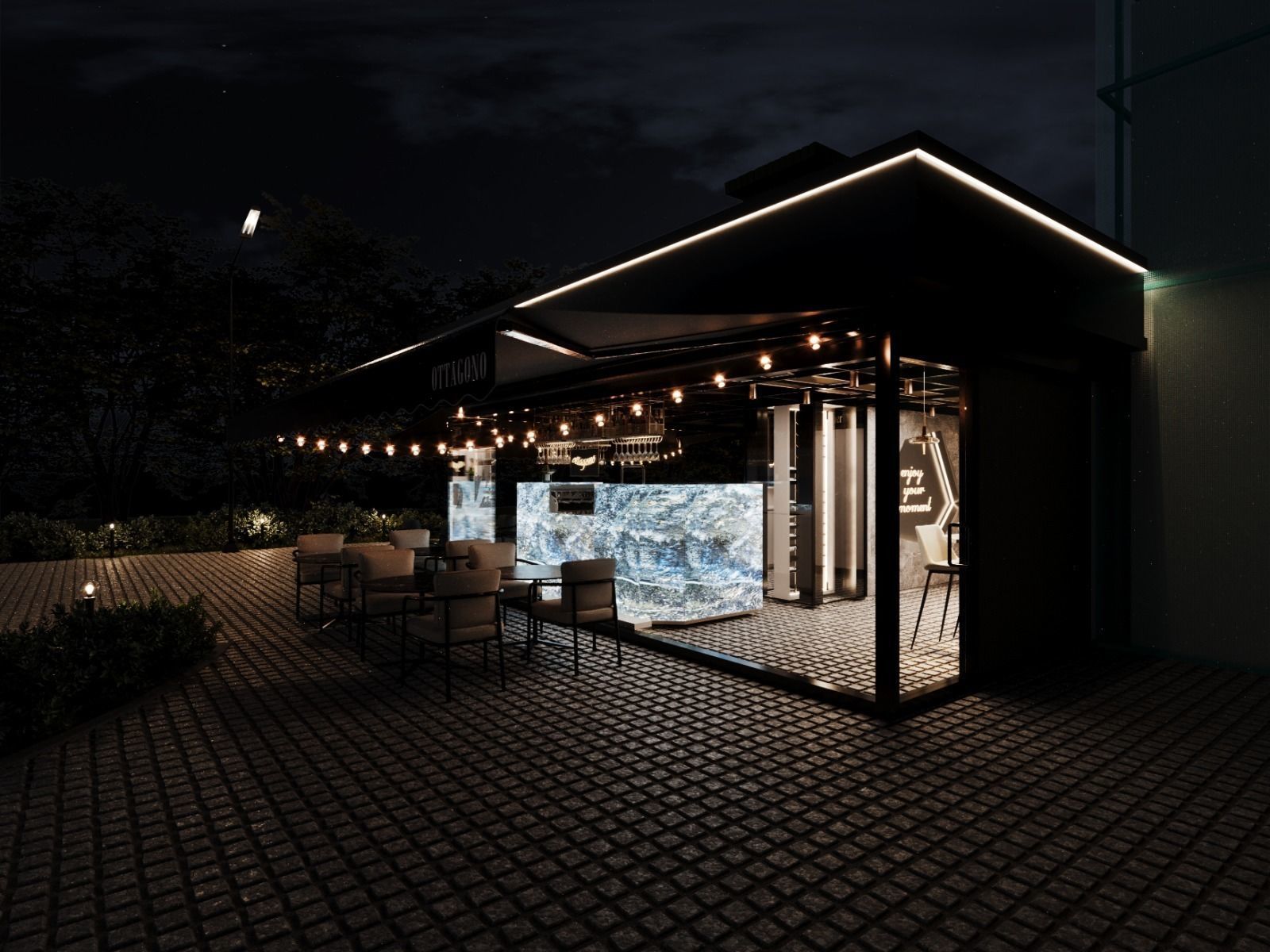 Ottagono Bar by FGM 3D model_10