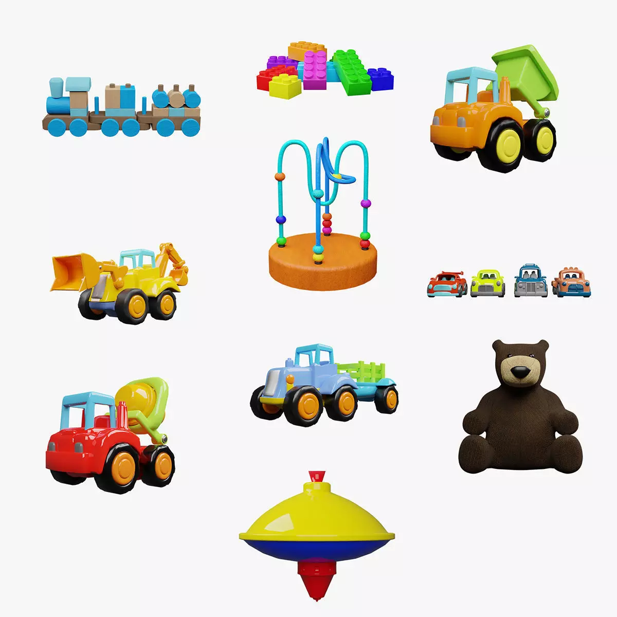 Kids Toys Pack 3D model_0