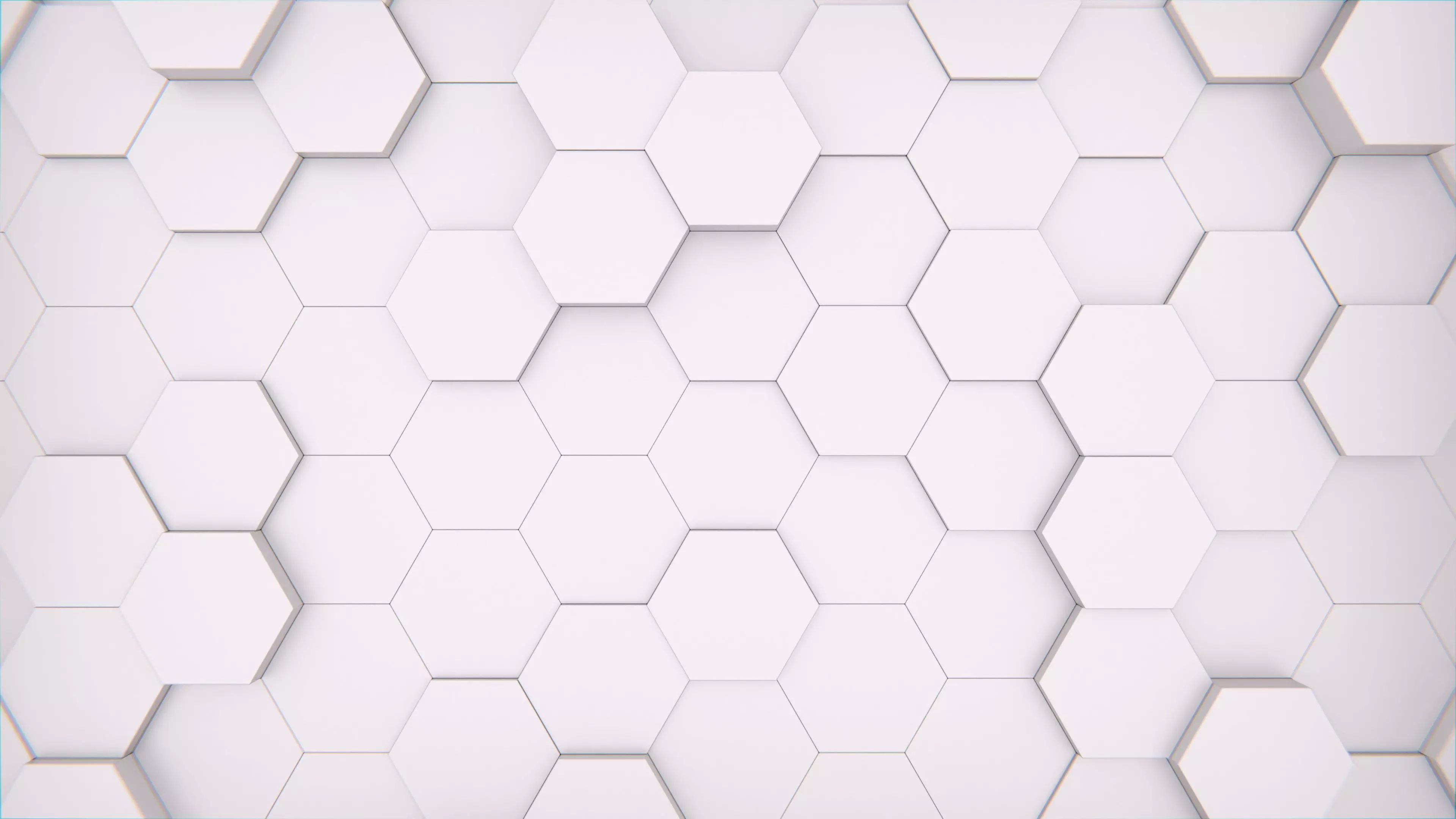 Hexagon Loop Animation with White Material - Seamless 3D Loop 3D model