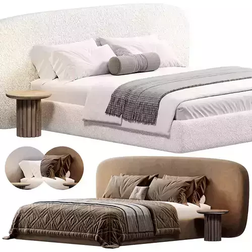 Soft bed Molina by Oneandhome 3D model