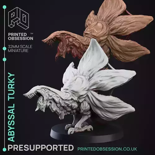 Abyssal Turky - 3D Printable TTRPG - PRESUPPORTED - 32mm Scale 3D print model