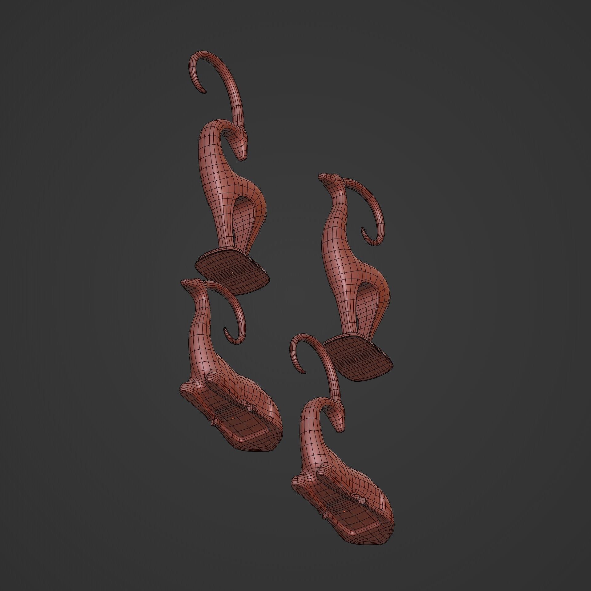 Abstract Deer Figurines Pack 3D print model_10