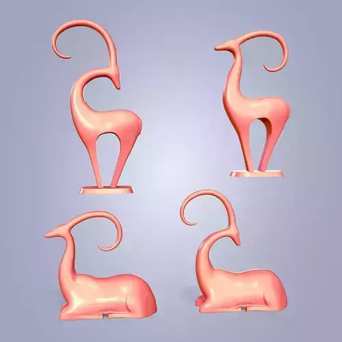Abstract Deer Figurines Pack