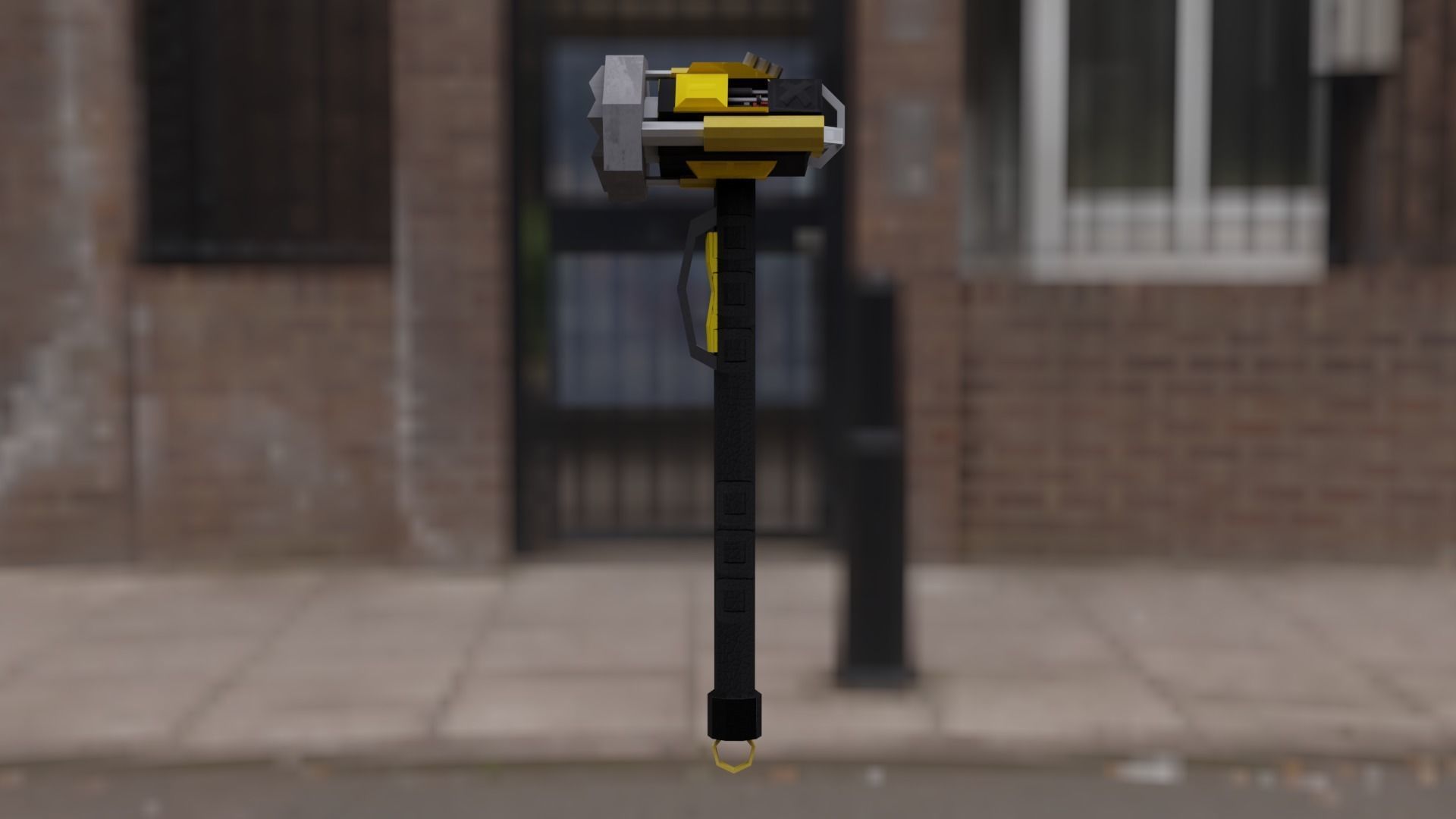 Hammer Low-poly 3D model  Low-poly 3D model_2