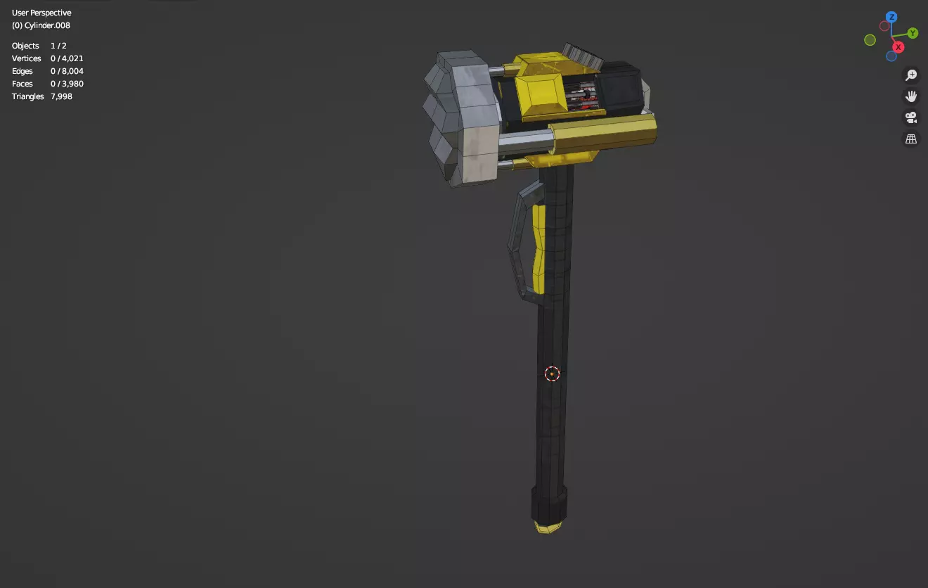 Hammer Low-poly 3D model  Low-poly 3D model_0