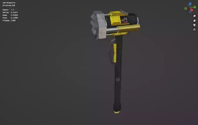 Hammer Low-poly 3D model 