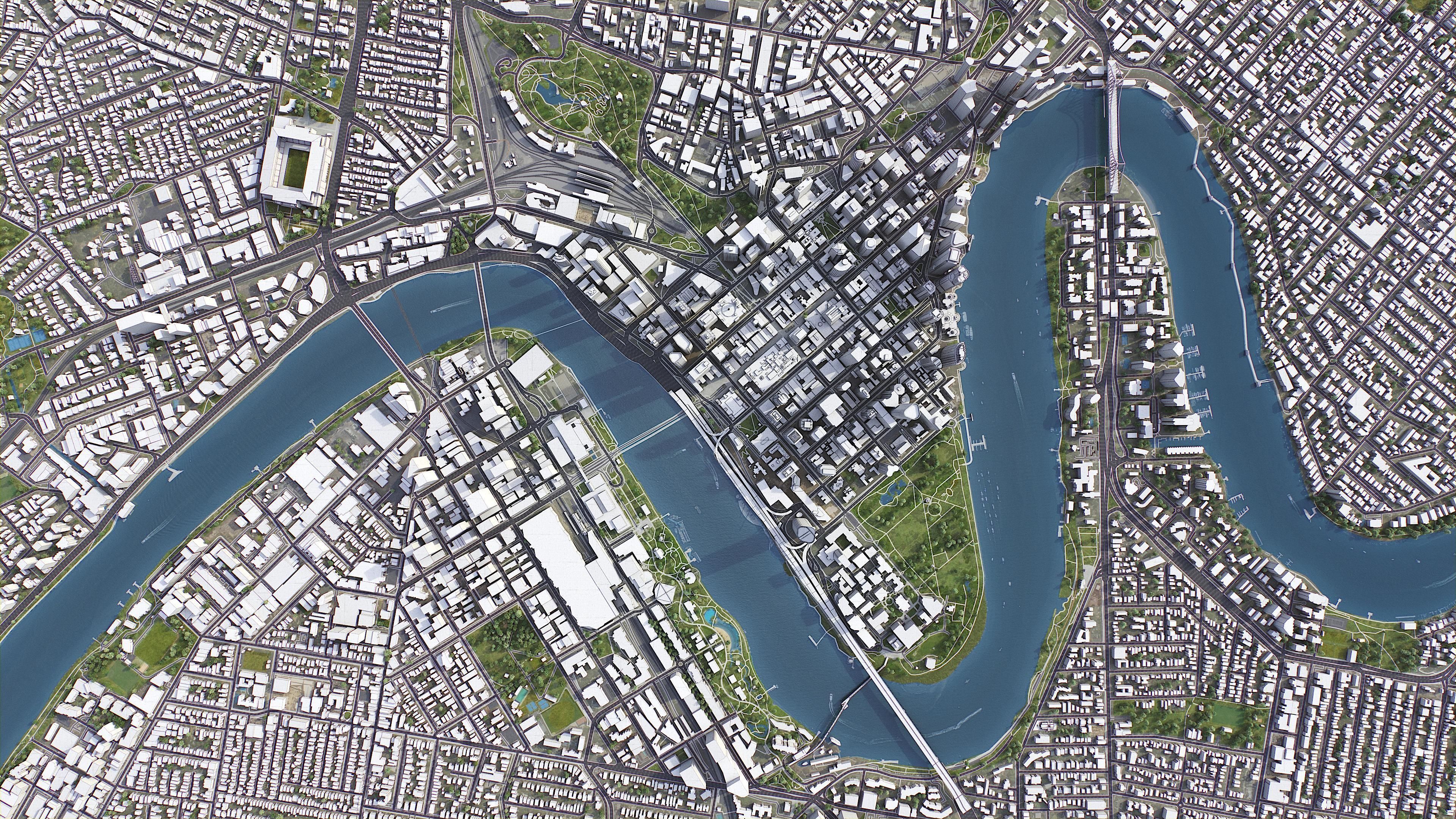 Brisbane - 3D City Model 3D Model Collection_18