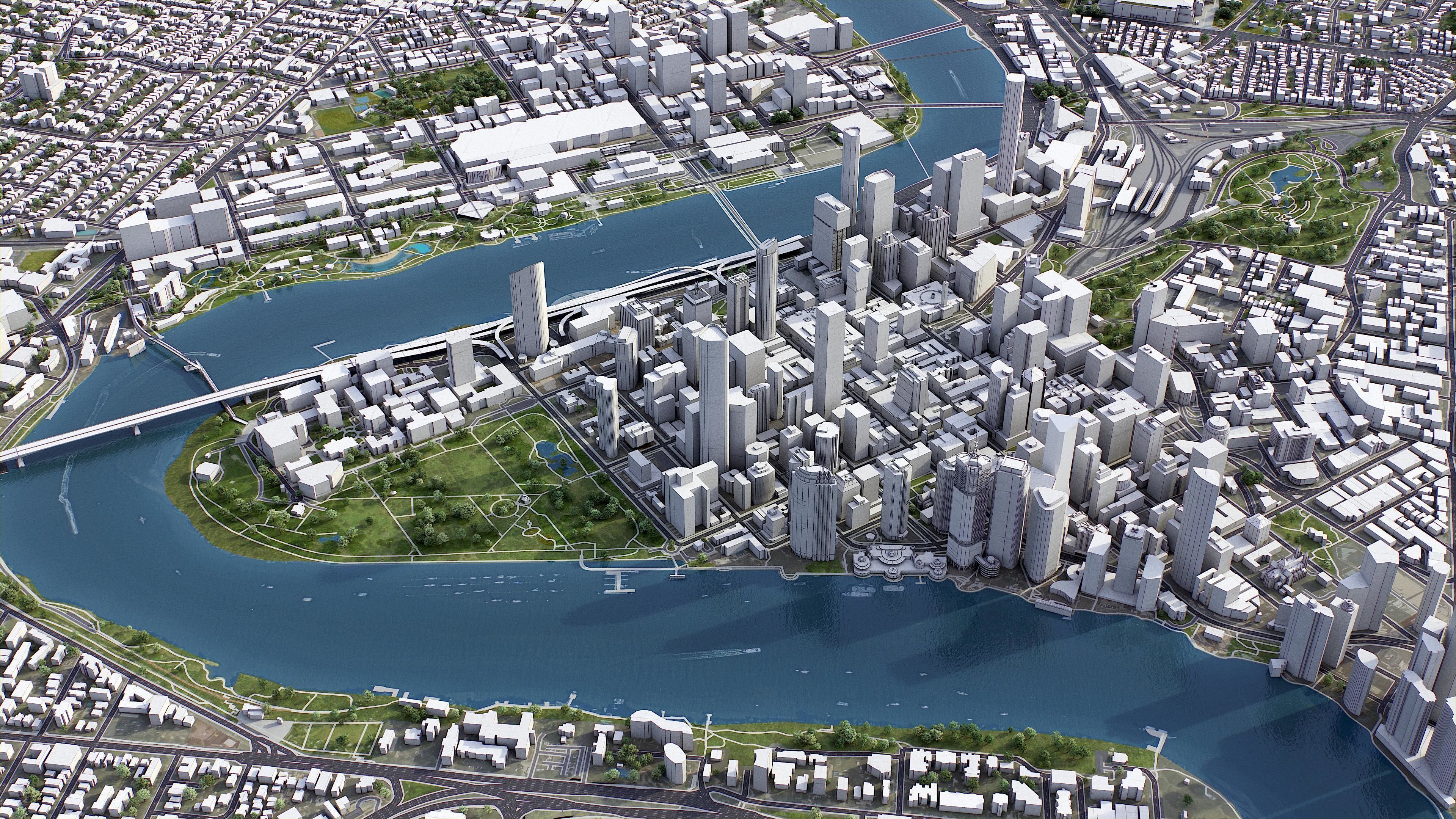 Brisbane - 3D City Model 3D Model Collection_15