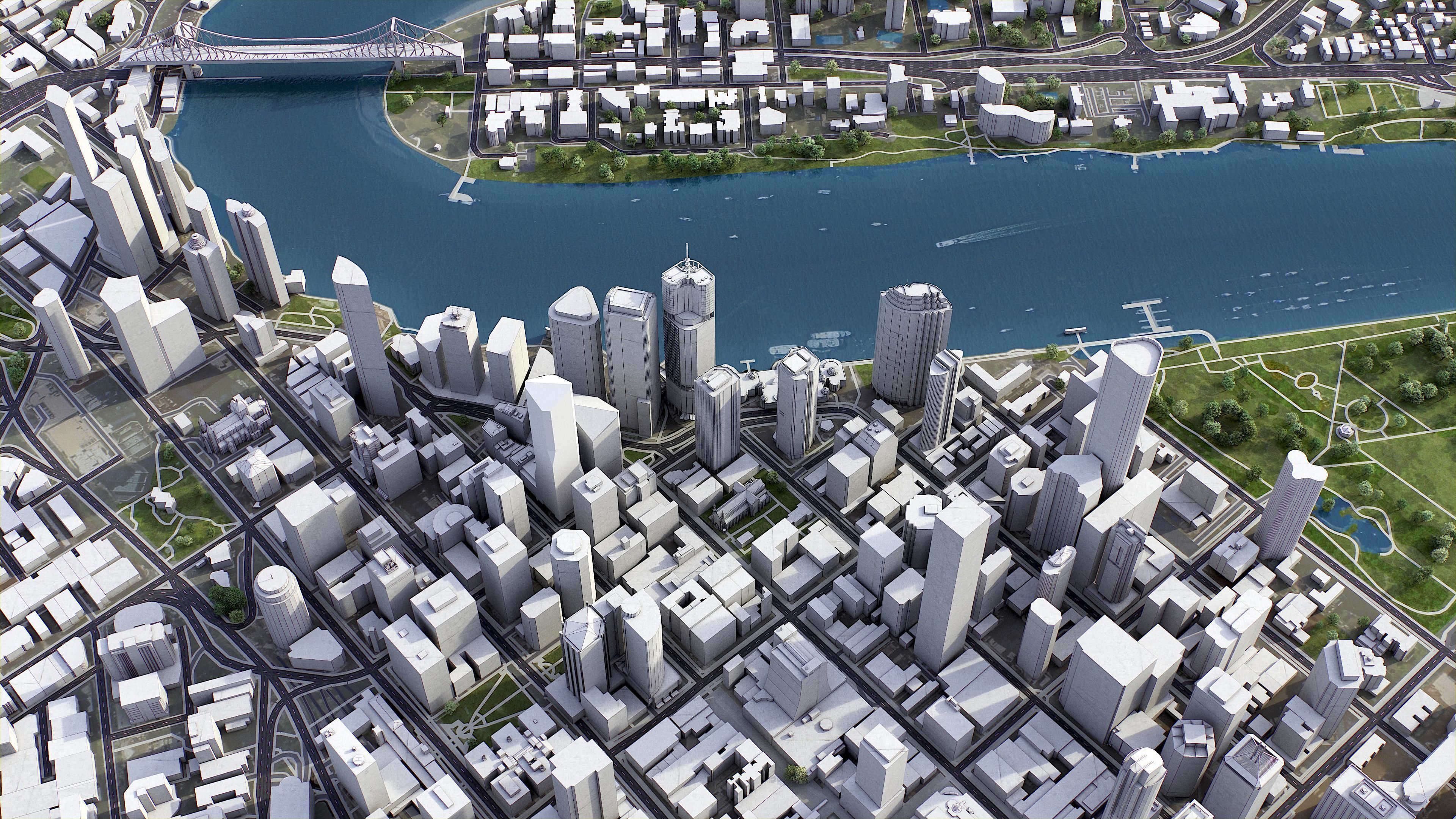 Brisbane - 3D City Model 3D Model Collection_8