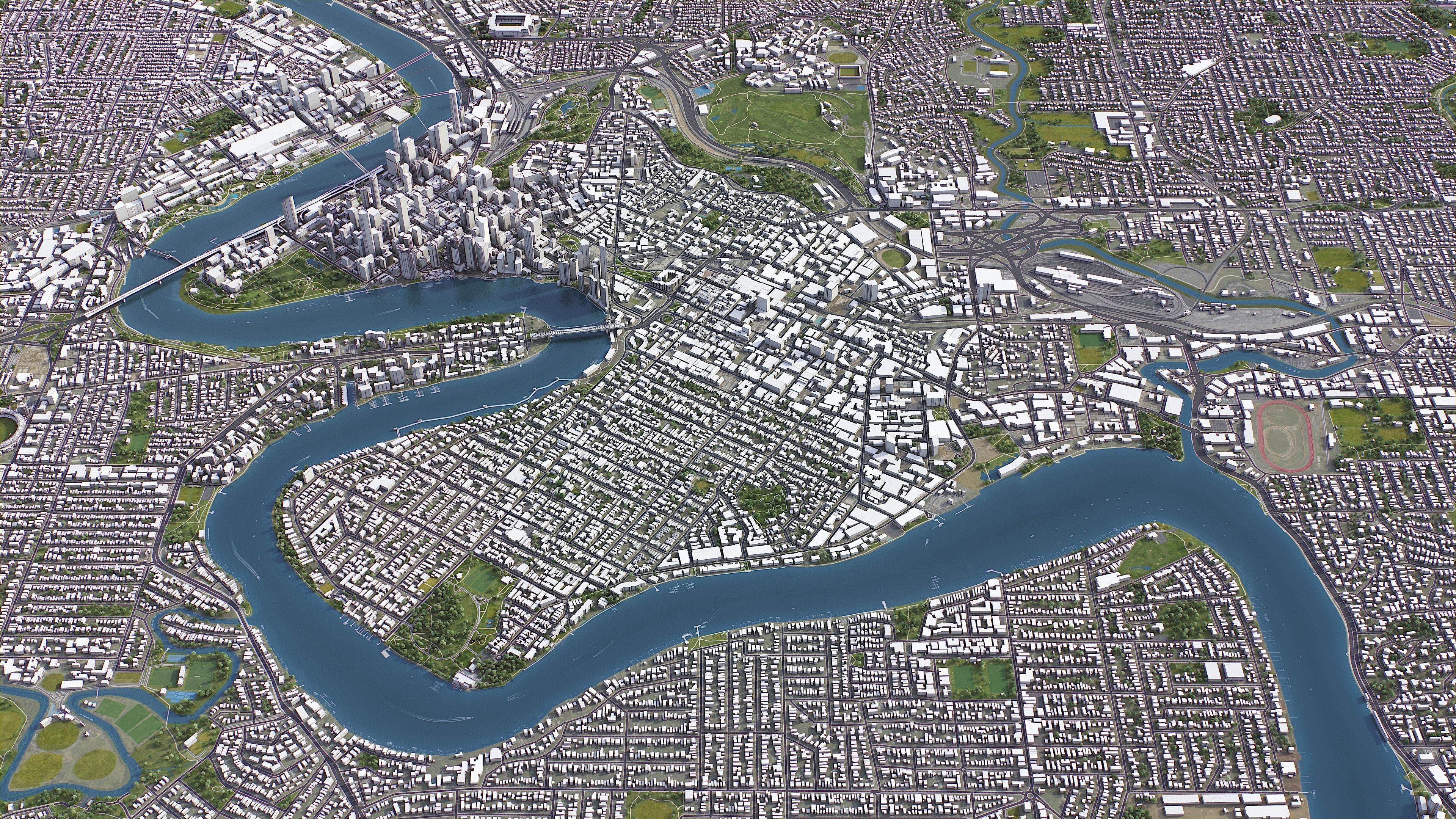 Brisbane - 3D City Model 3D Model Collection_22