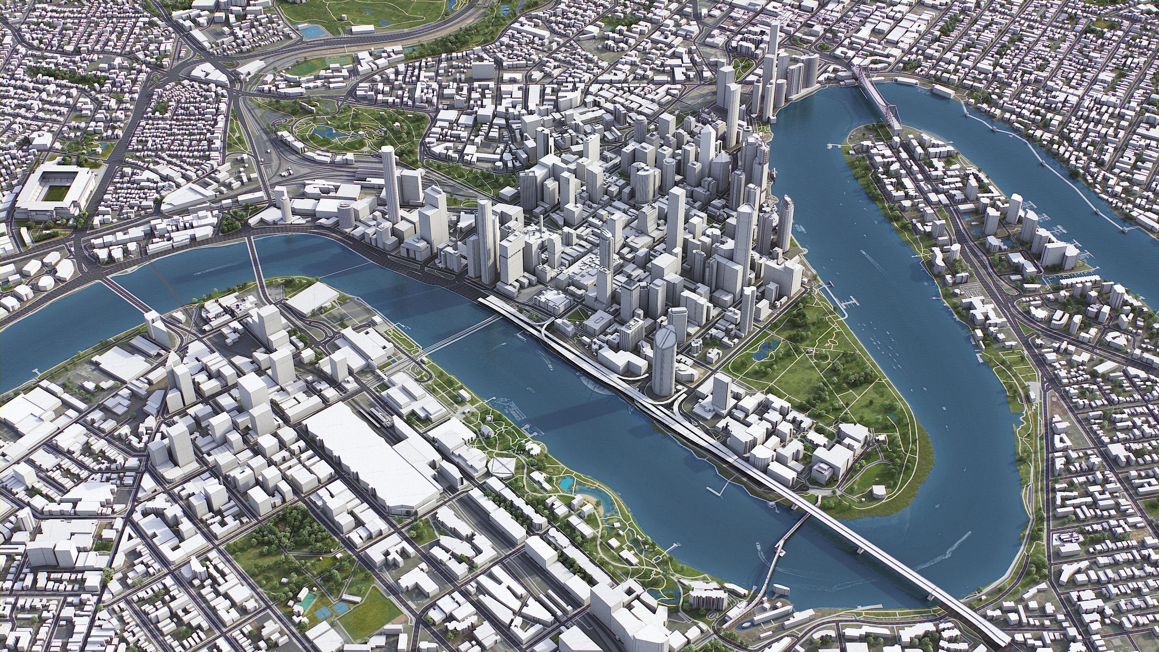 Brisbane - 3D City Model 3D Model Collection_16