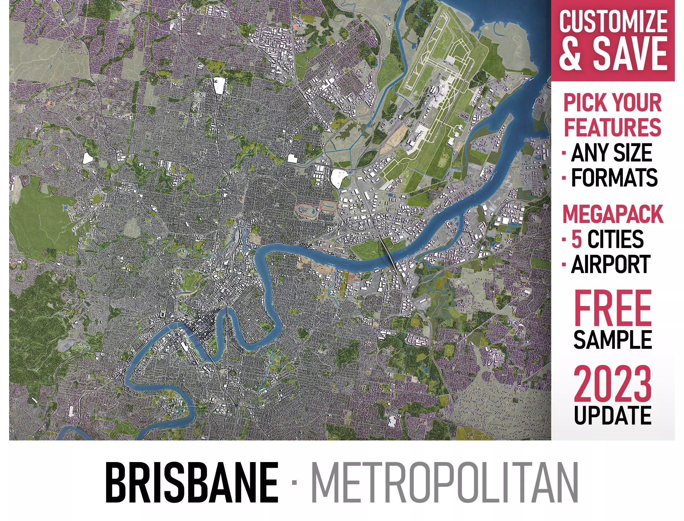 Brisbane - 3D City Model 3D Model Collection_0