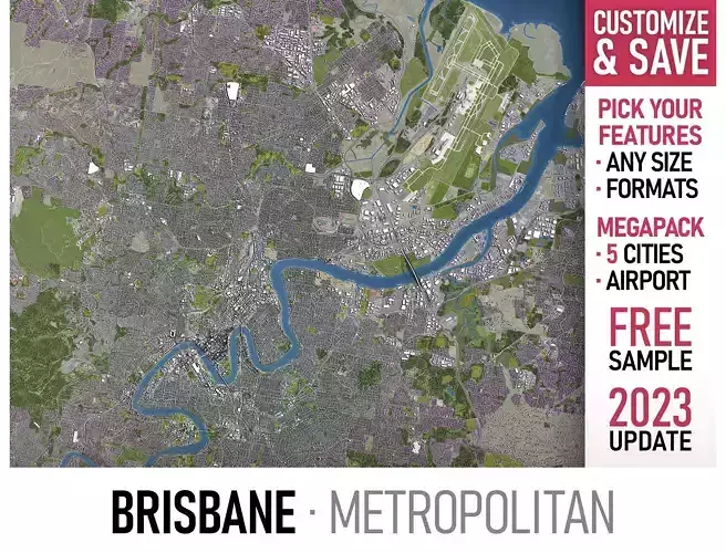 Brisbane - 3D City Model 3D Model Collection