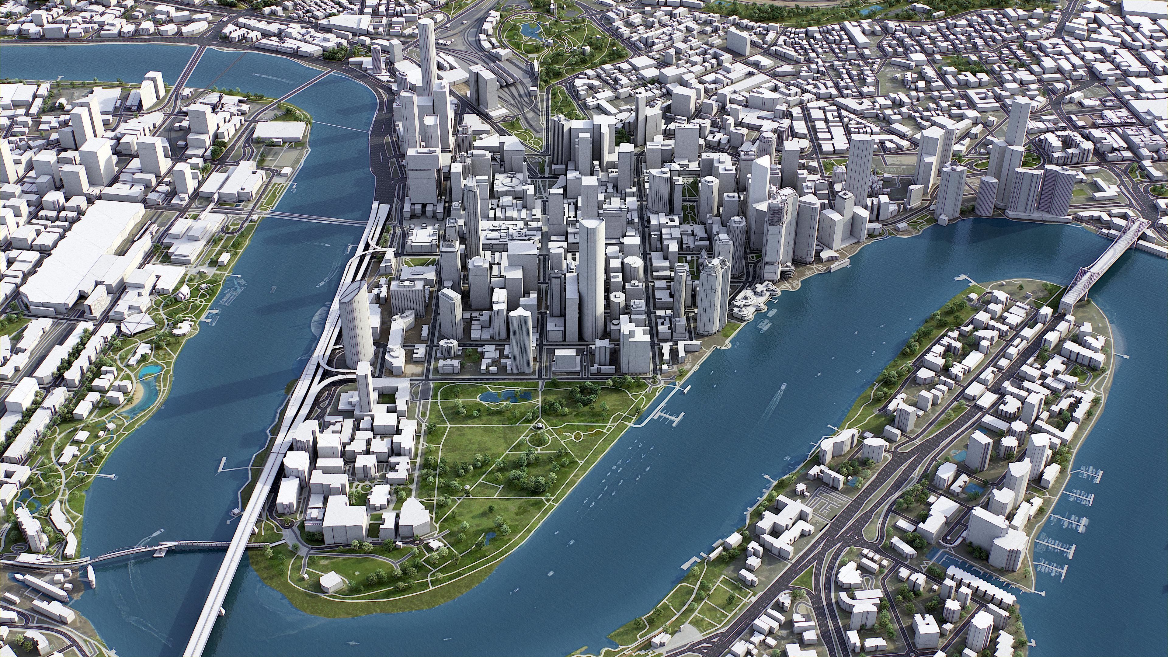 Brisbane - 3D City Model 3D Model Collection_11