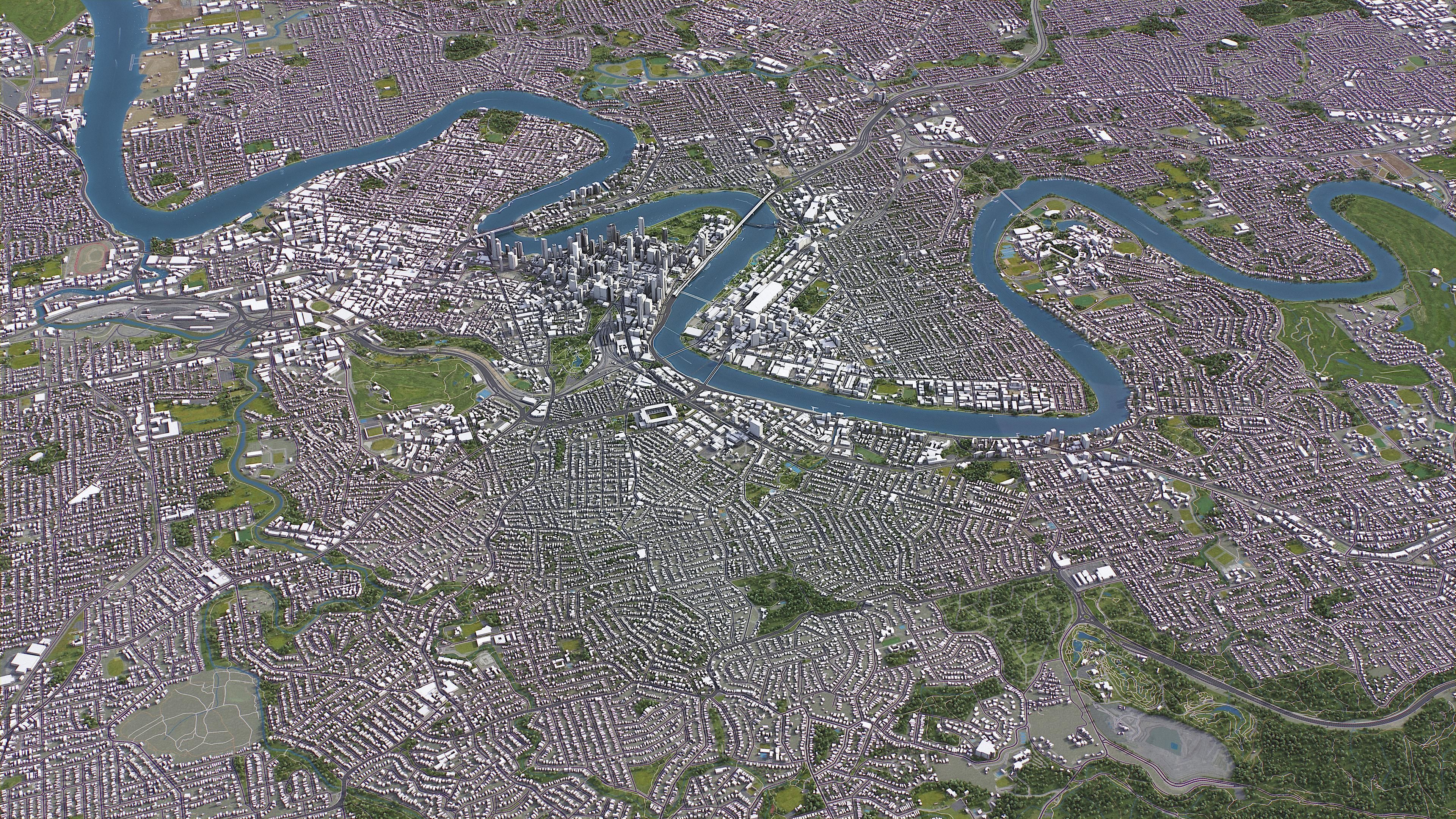 Brisbane - 3D City Model 3D Model Collection_31