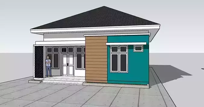 desain rumah minimalis 3D model