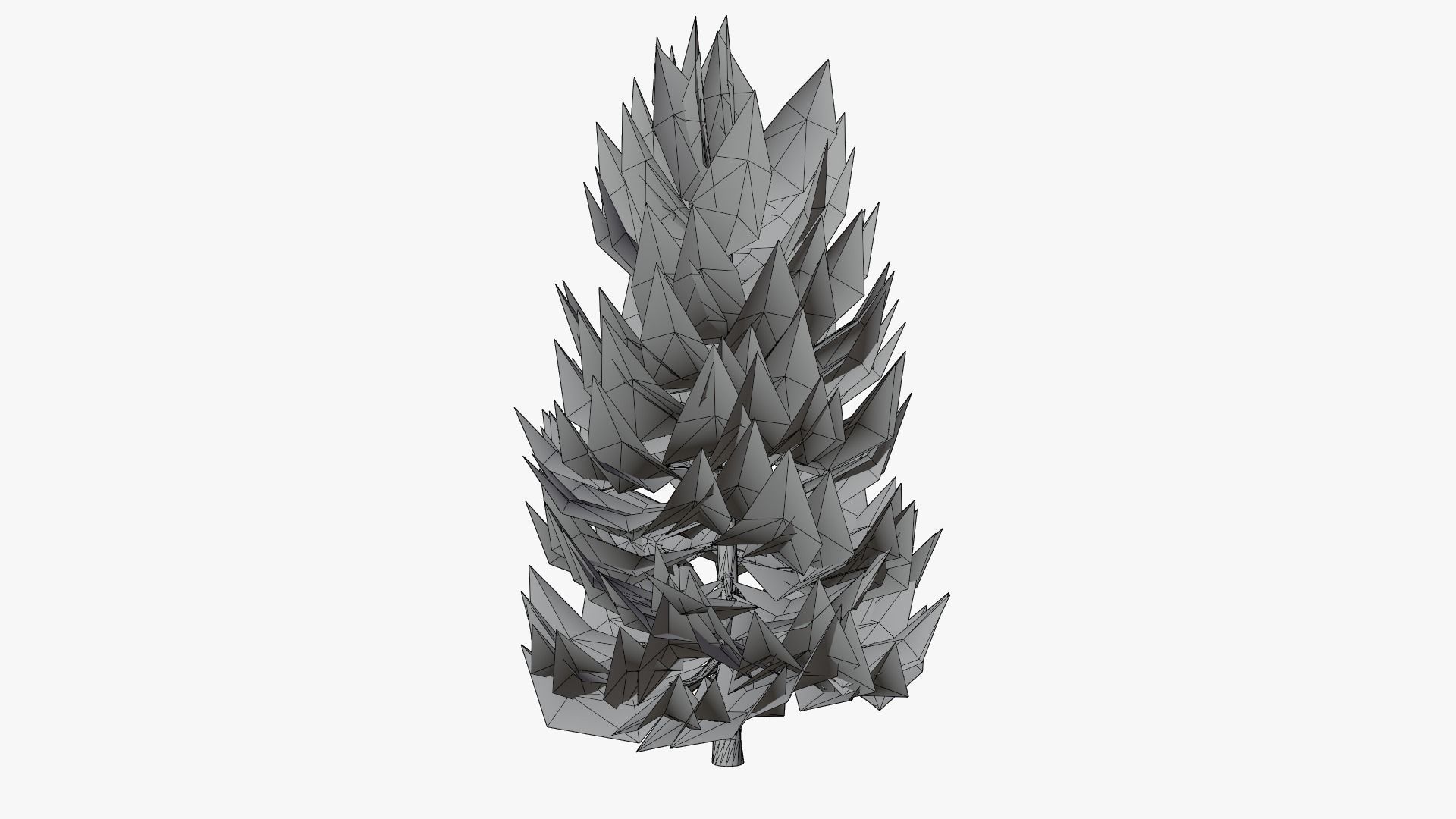 Lowpoly Pine v9 Low-poly 3D model_10
