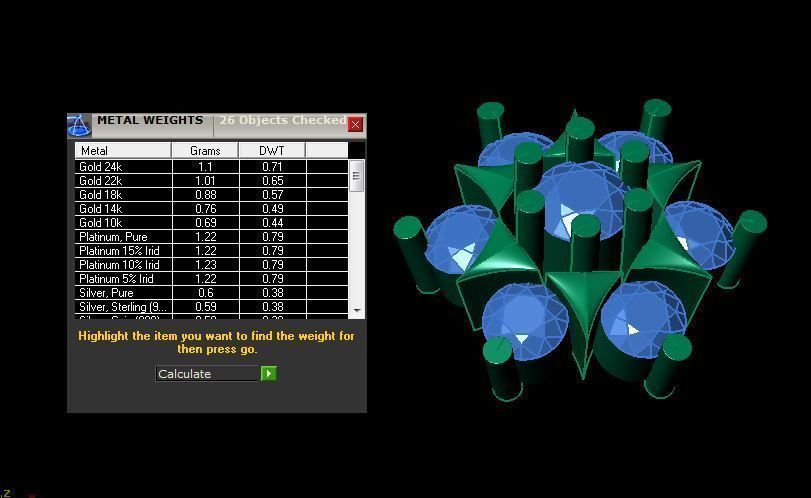 daimond nose pin 3D print model_12