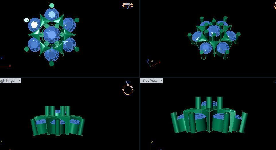 daimond nose pin 3D print model_10