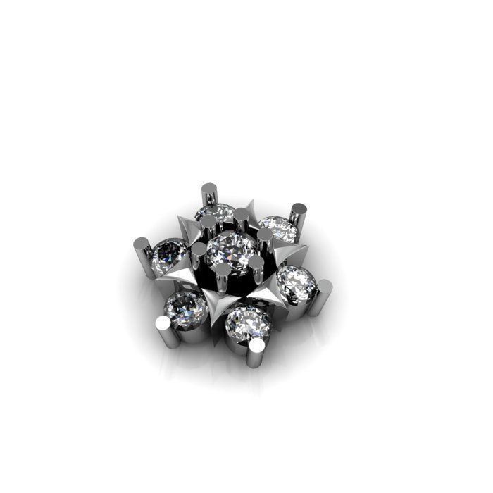 daimond nose pin 3D print model_1
