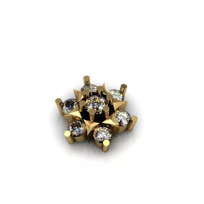 daimond nose pin 3D print model_0