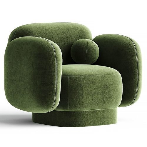 Armchair buble red 3D model