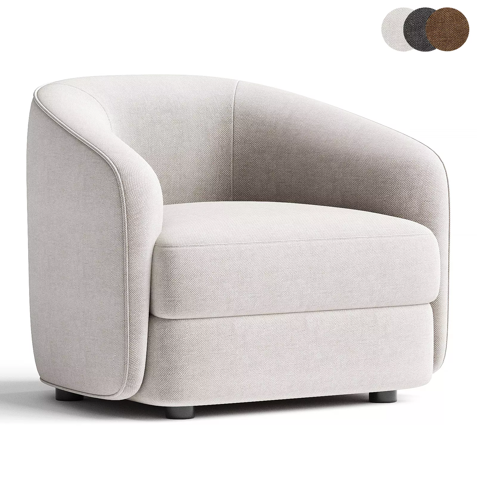 Covent armchair 3D model_0