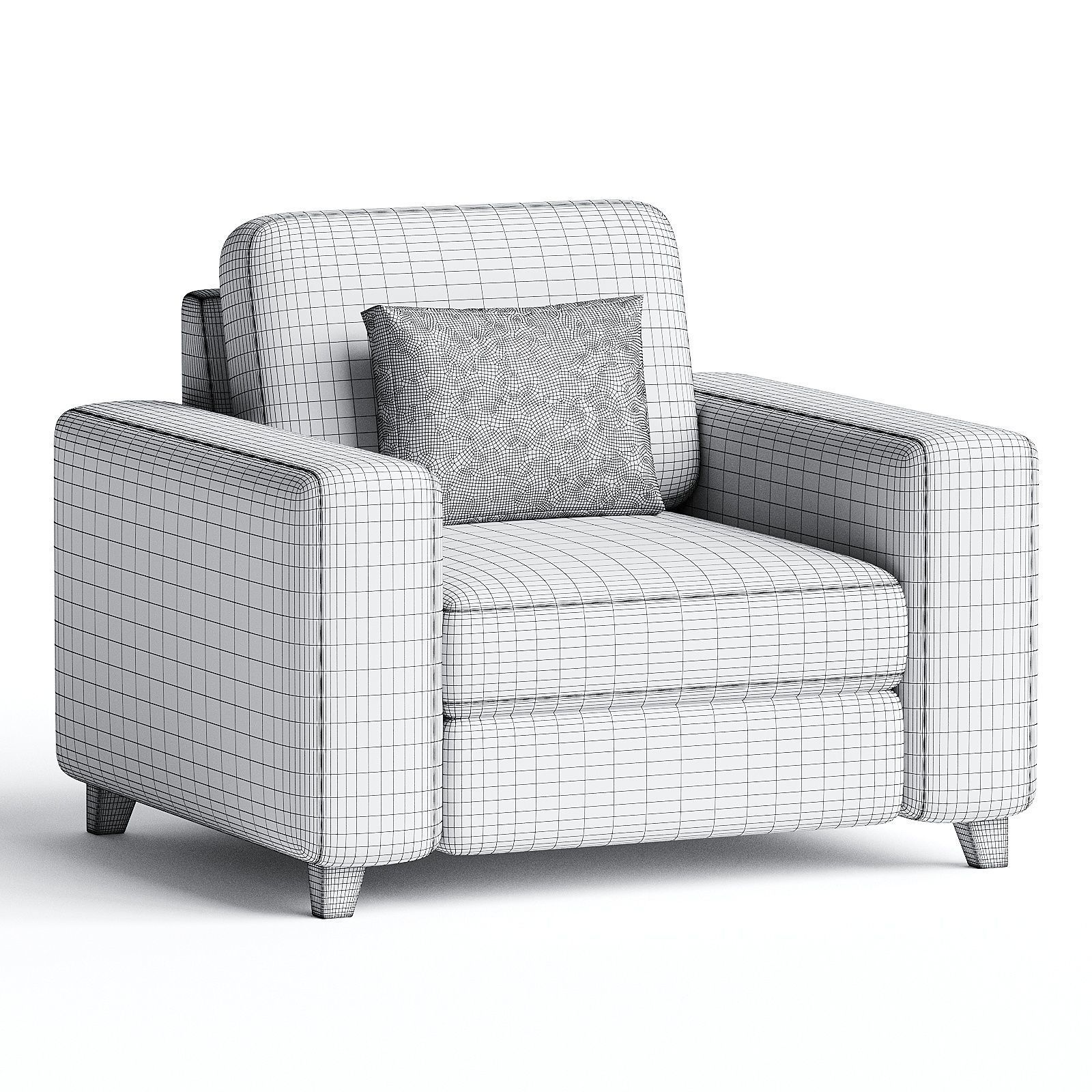 Berrgen armchair  3D model_3