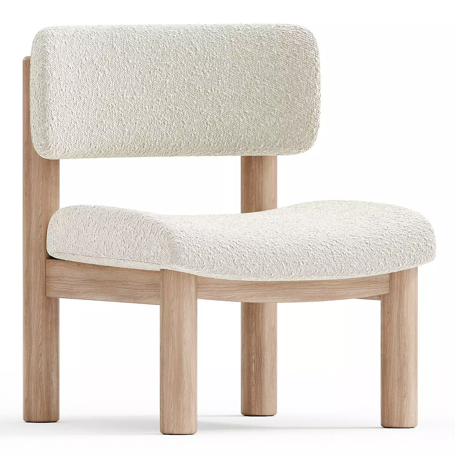 Chair House of Leon Teddy Accent Column Legs 3D model_0