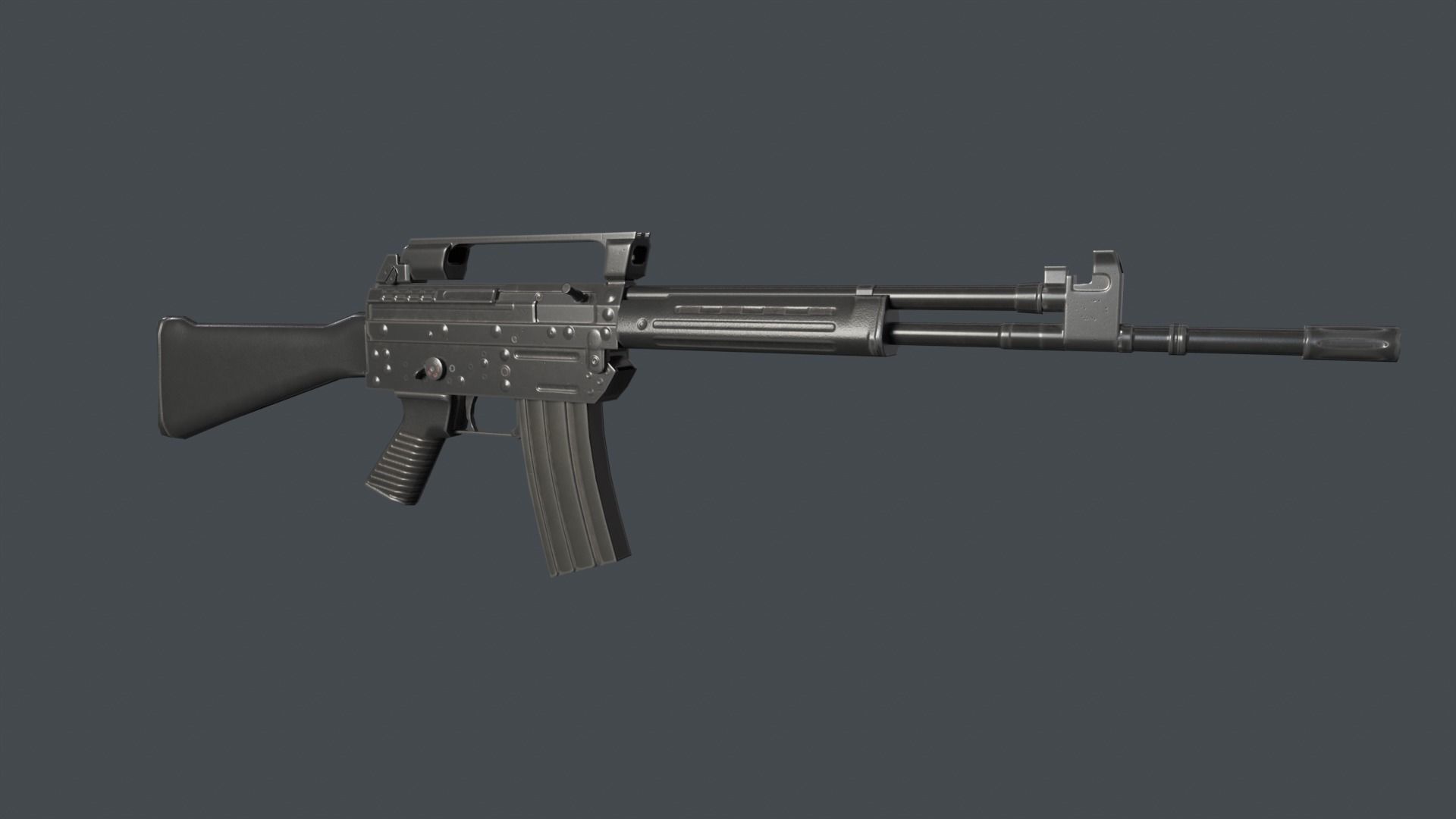 Beretta AR70 90 Low-poly 3D model_1