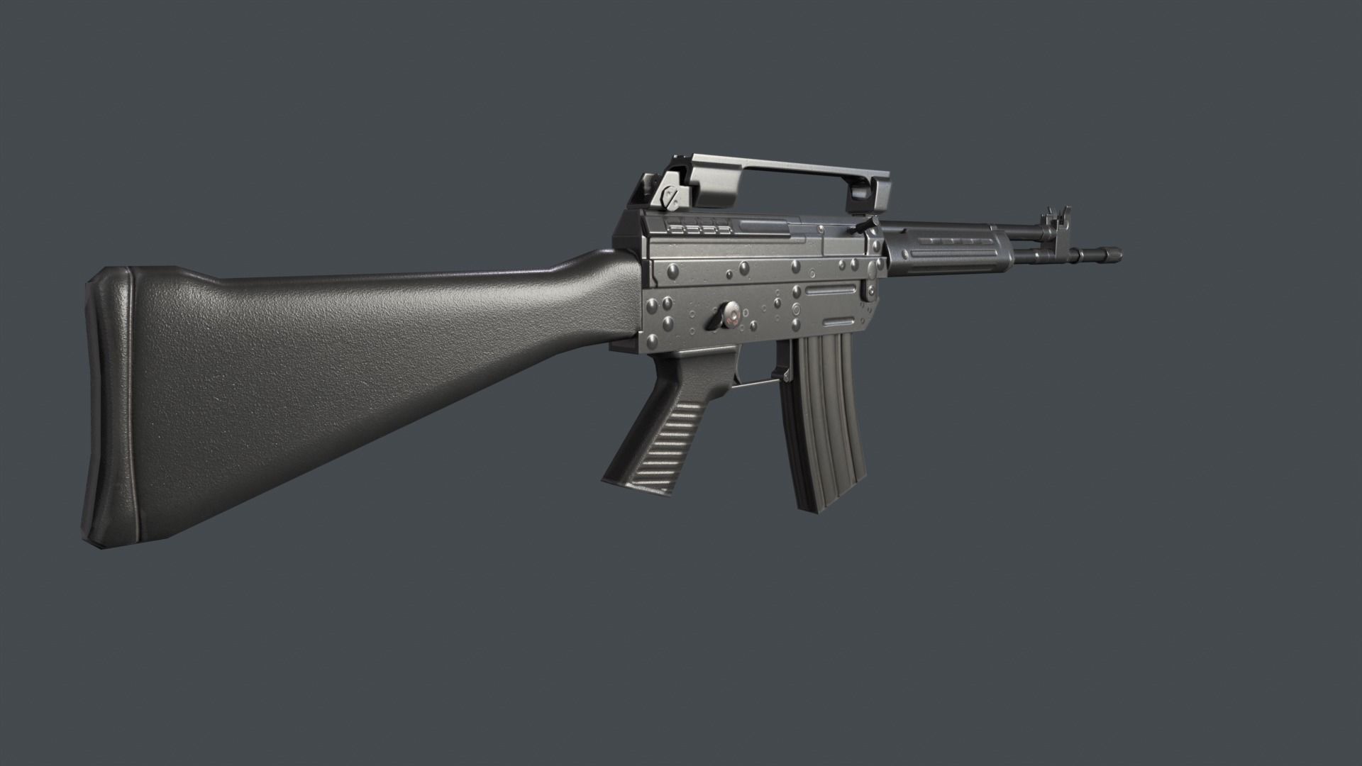 Beretta AR70 90 Low-poly 3D model_2