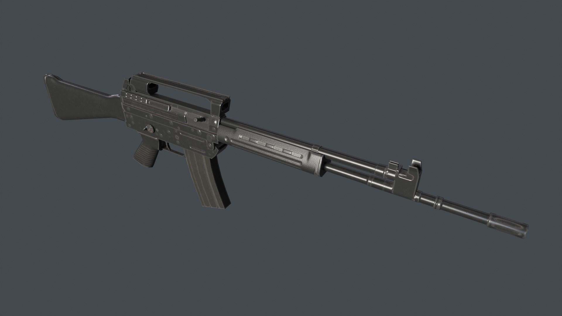 Beretta AR70 90 Low-poly 3D model_4