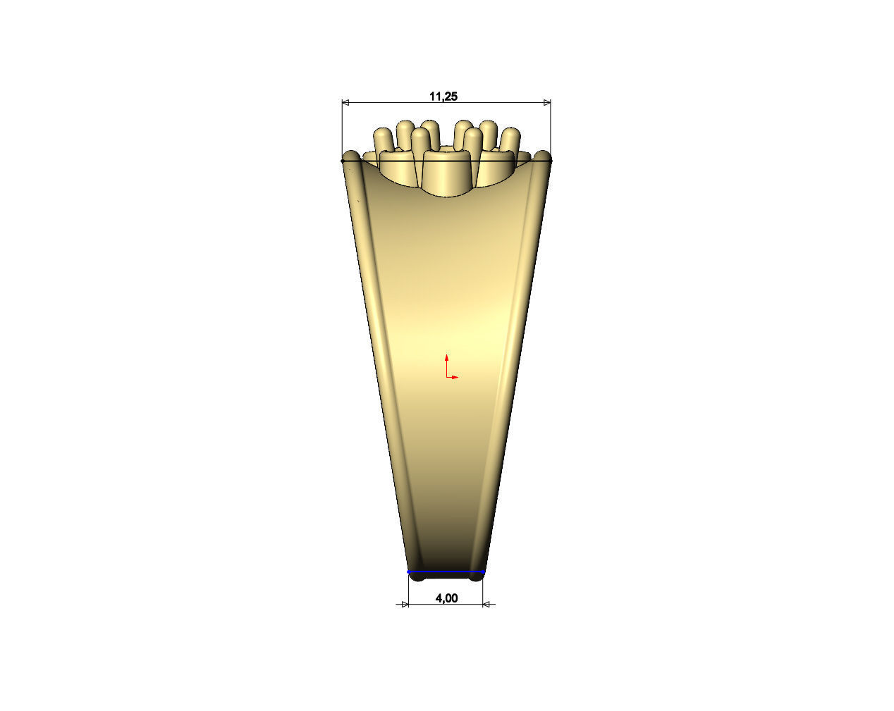 Round diamond cluster concave ring US sizes 7 8 9 3D print model_8