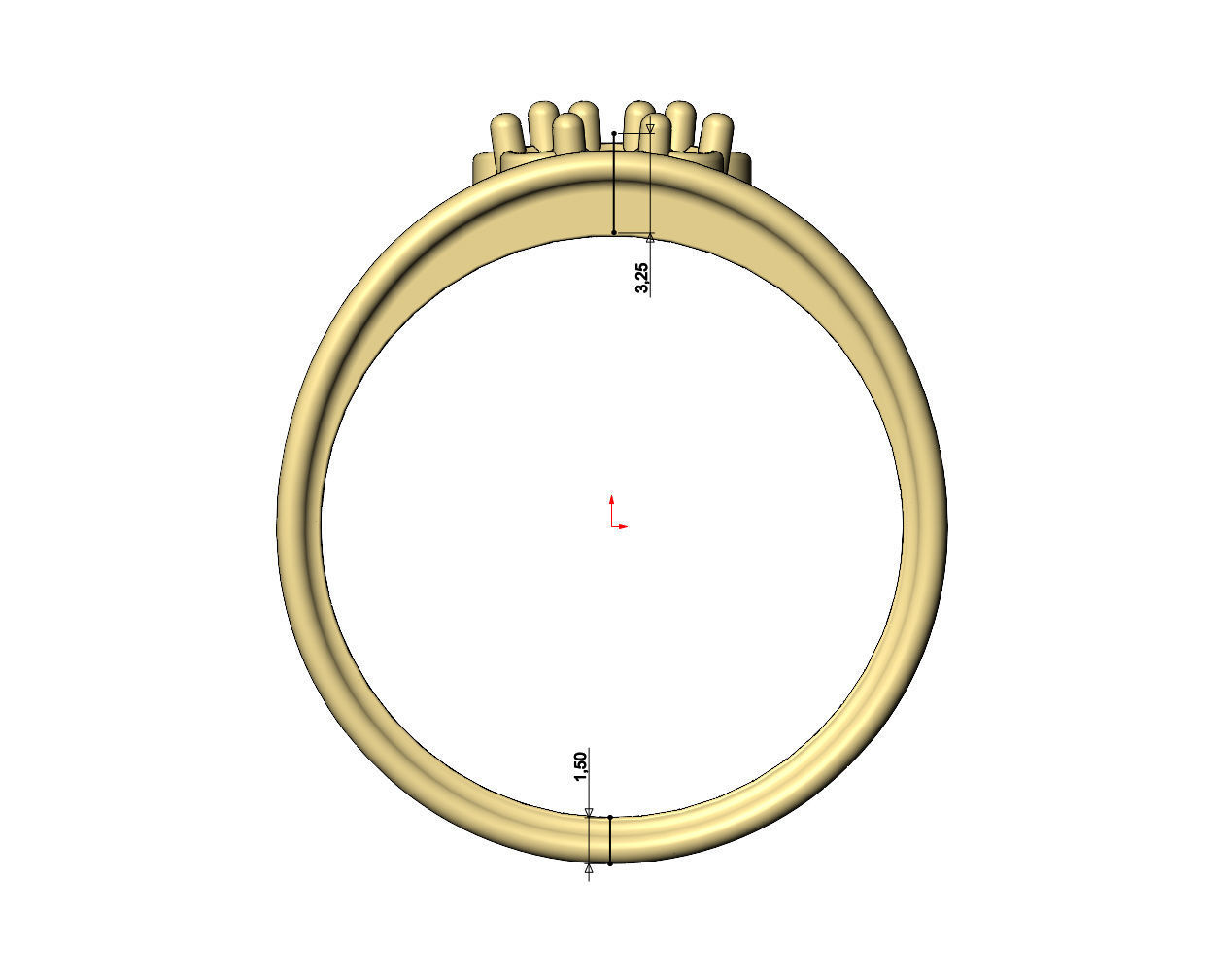 Round diamond cluster concave ring US sizes 7 8 9 3D print model_7
