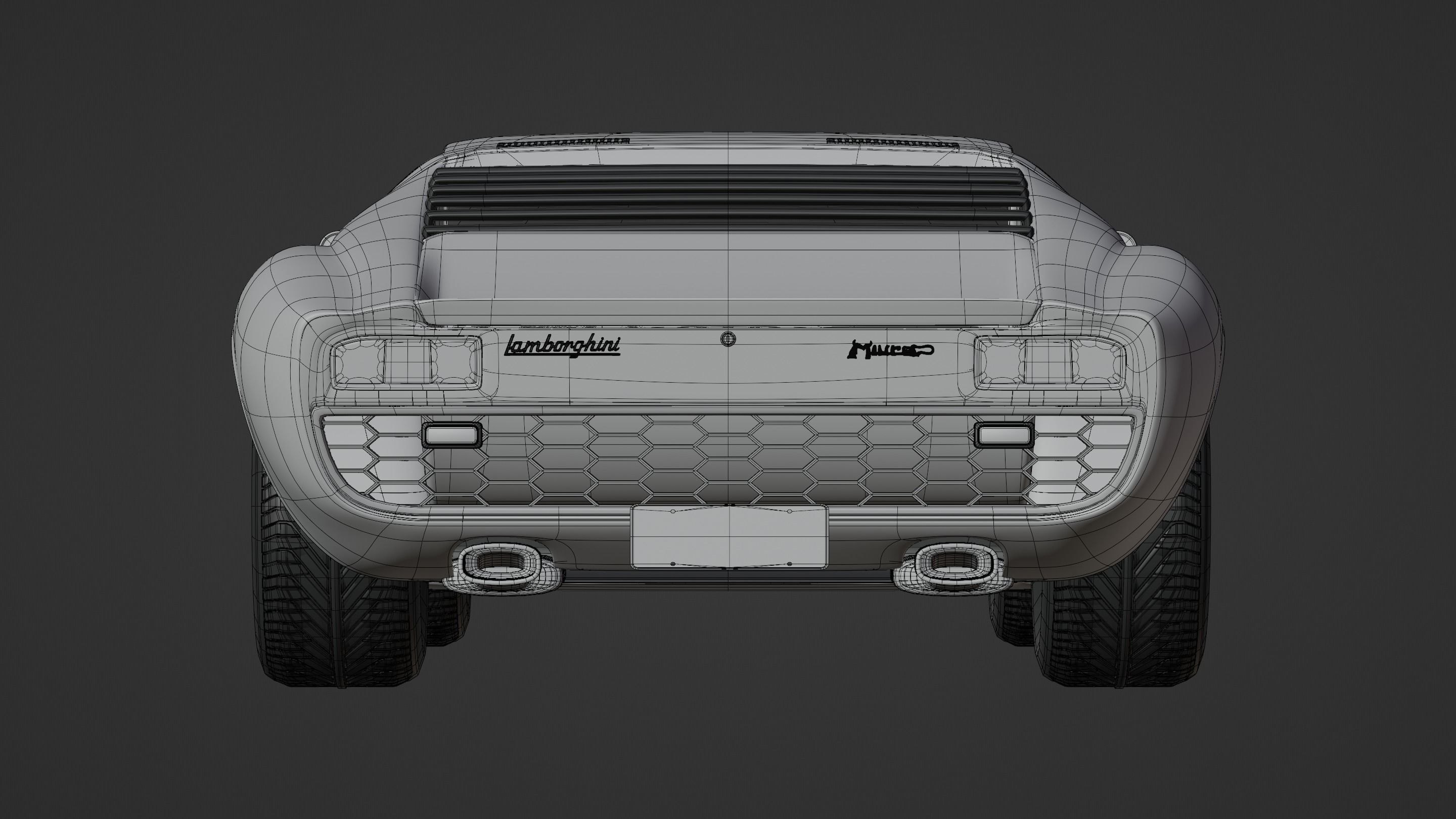 The First Super Car - Black and Gold Special Edition Low-poly 3D model_15