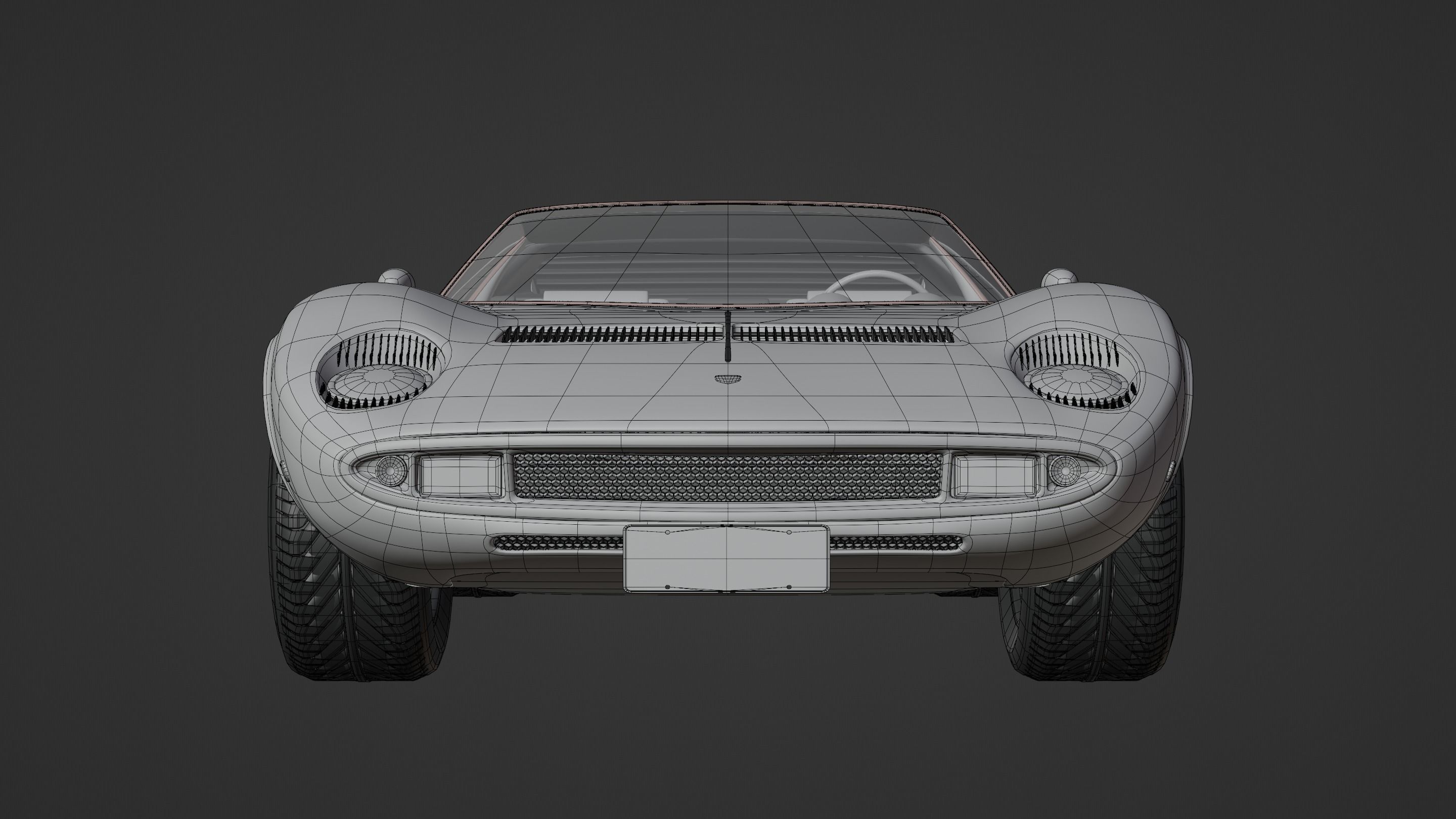 The First Super Car - Black and Gold Special Edition Low-poly 3D model_14