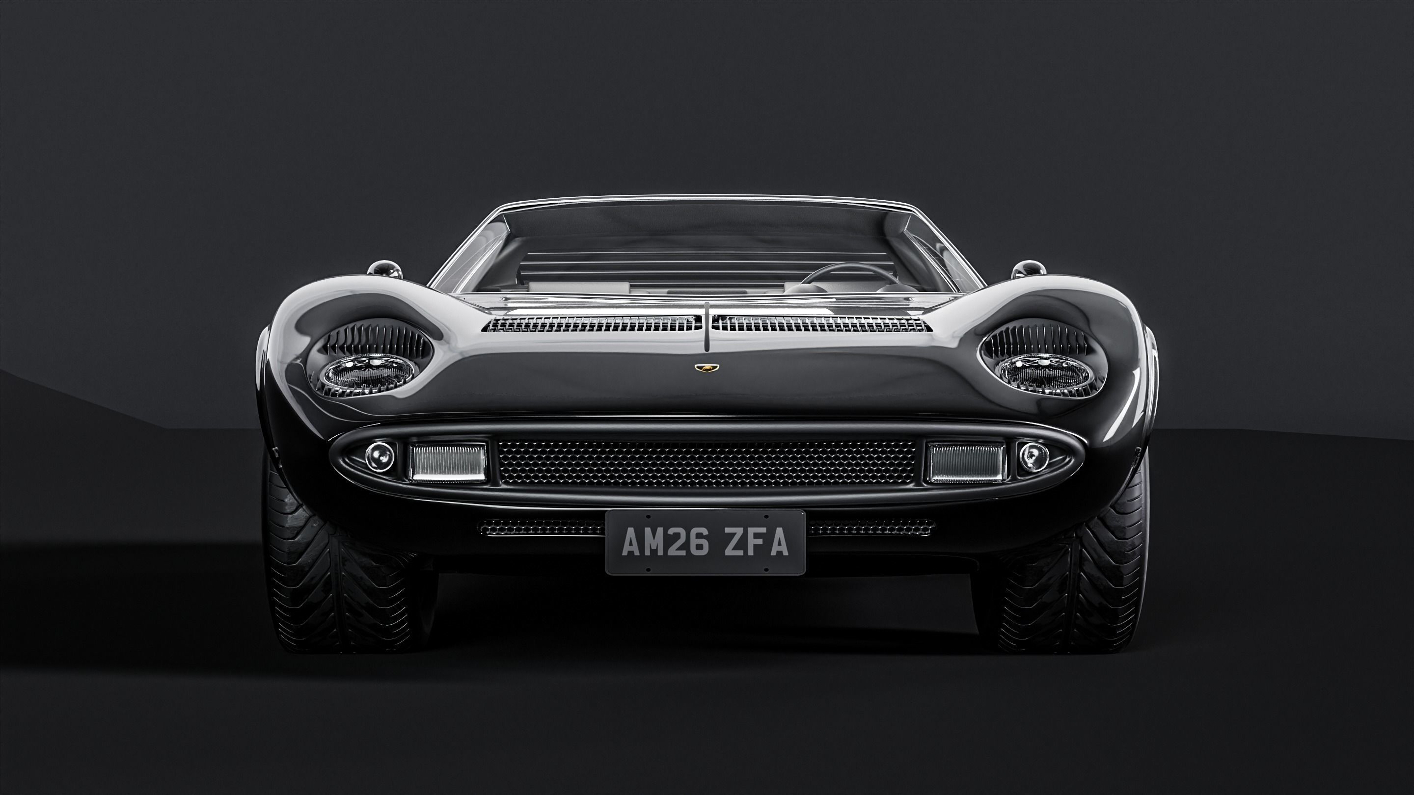 The First Super Car - Black and Gold Special Edition Low-poly 3D model_2