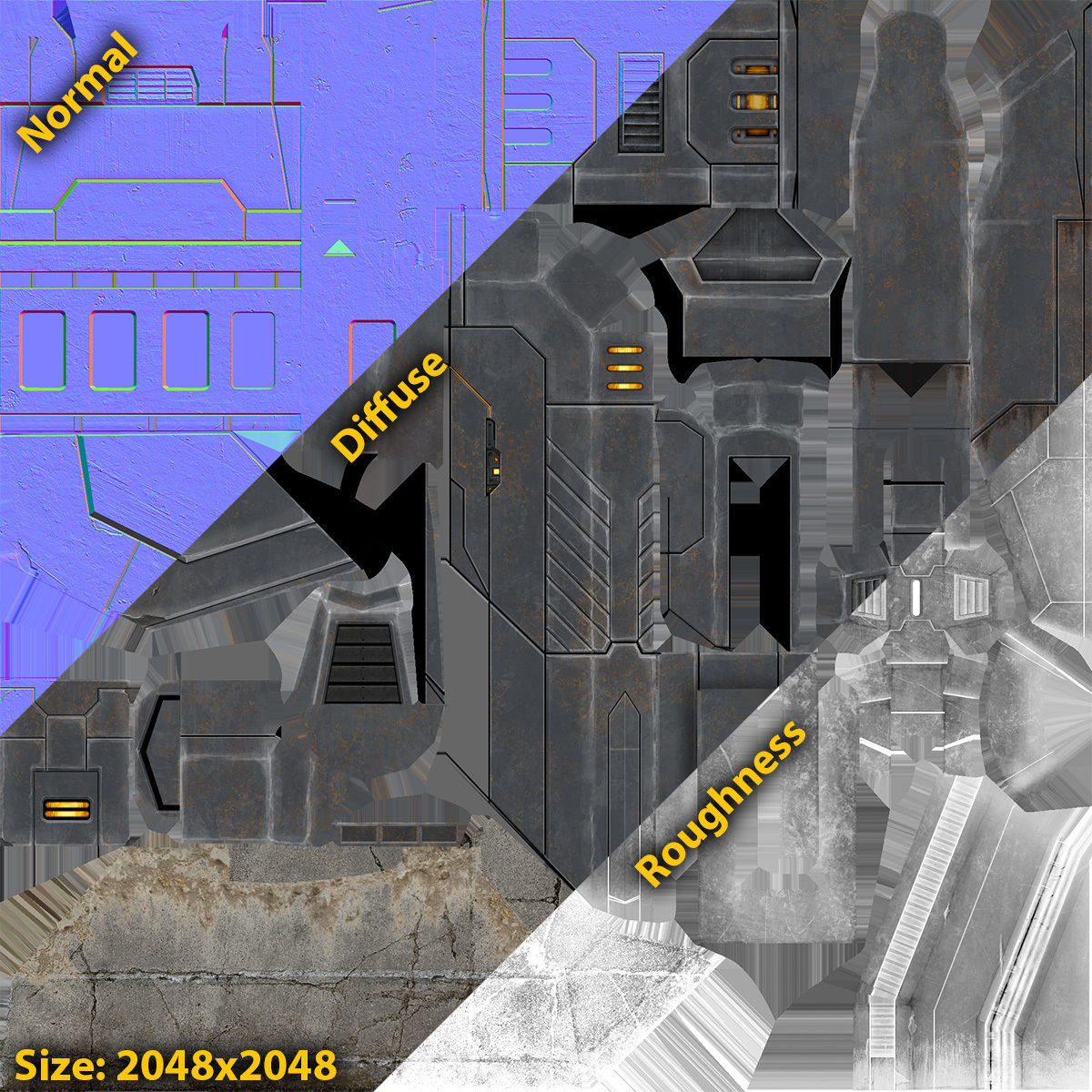 Generator Sci-Fi Game Low-Poly Low-poly 3D model_5