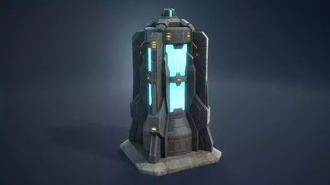 Generator Sci-Fi Game Low-Poly Low-poly 3D model