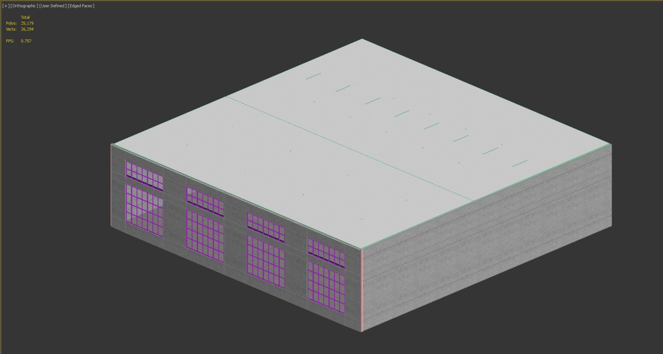 low poly interior loft office hall 03 Low-poly 3D model_13