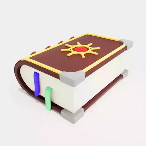 Low poly magic fantasy book Low-poly 3D model