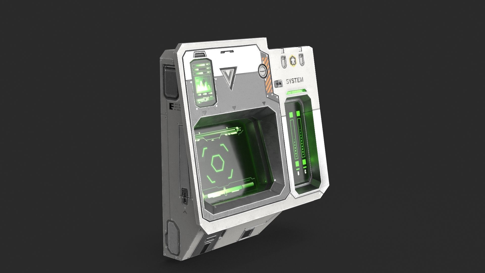 Sci Fi Scanner Display Low-poly 3D model_6