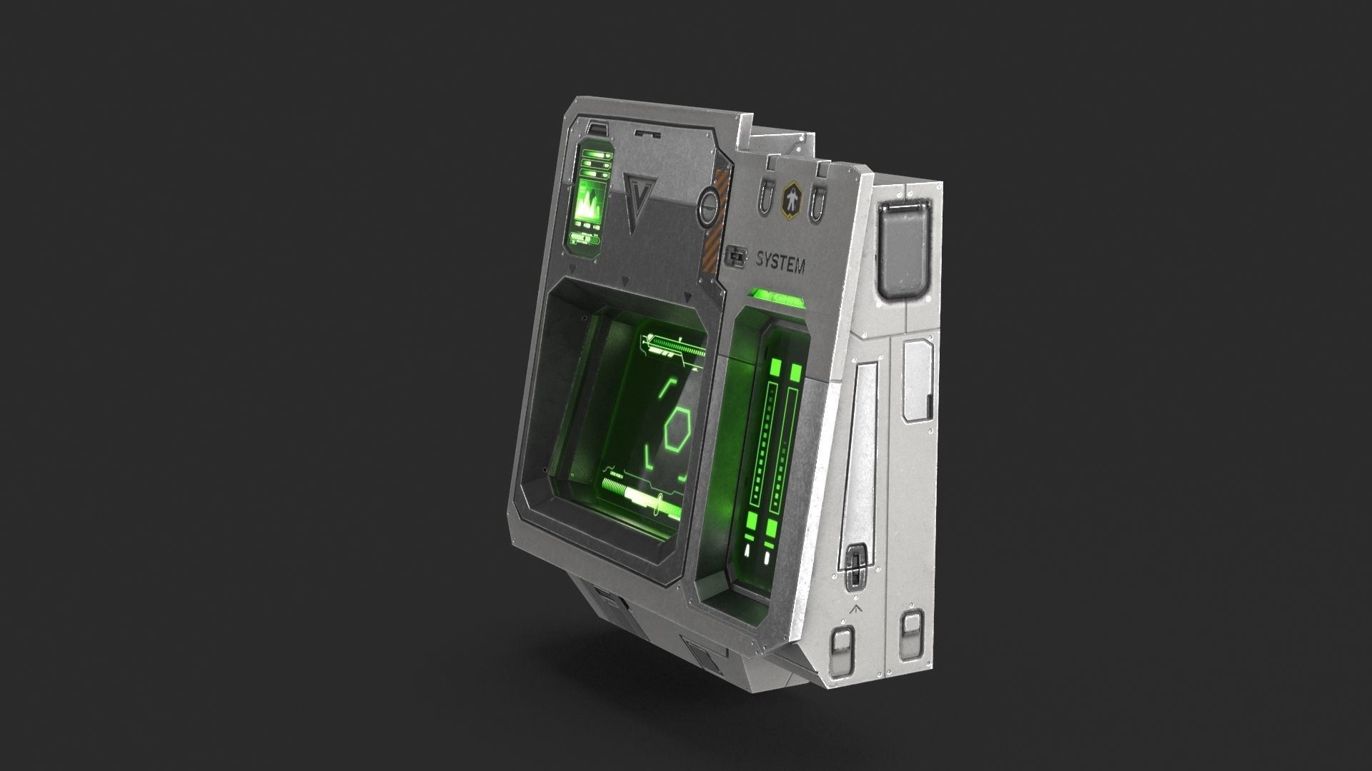 Sci Fi Scanner Display Low-poly 3D model_11