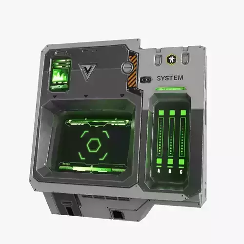Sci Fi Scanner Display Low-poly 3D model Sci Fi Scanner Display Low-poly 3D model