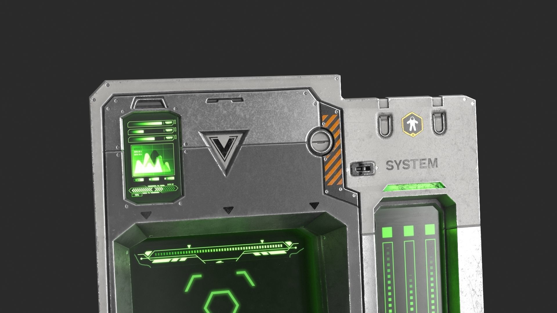 Sci Fi Scanner Display Low-poly 3D model_12