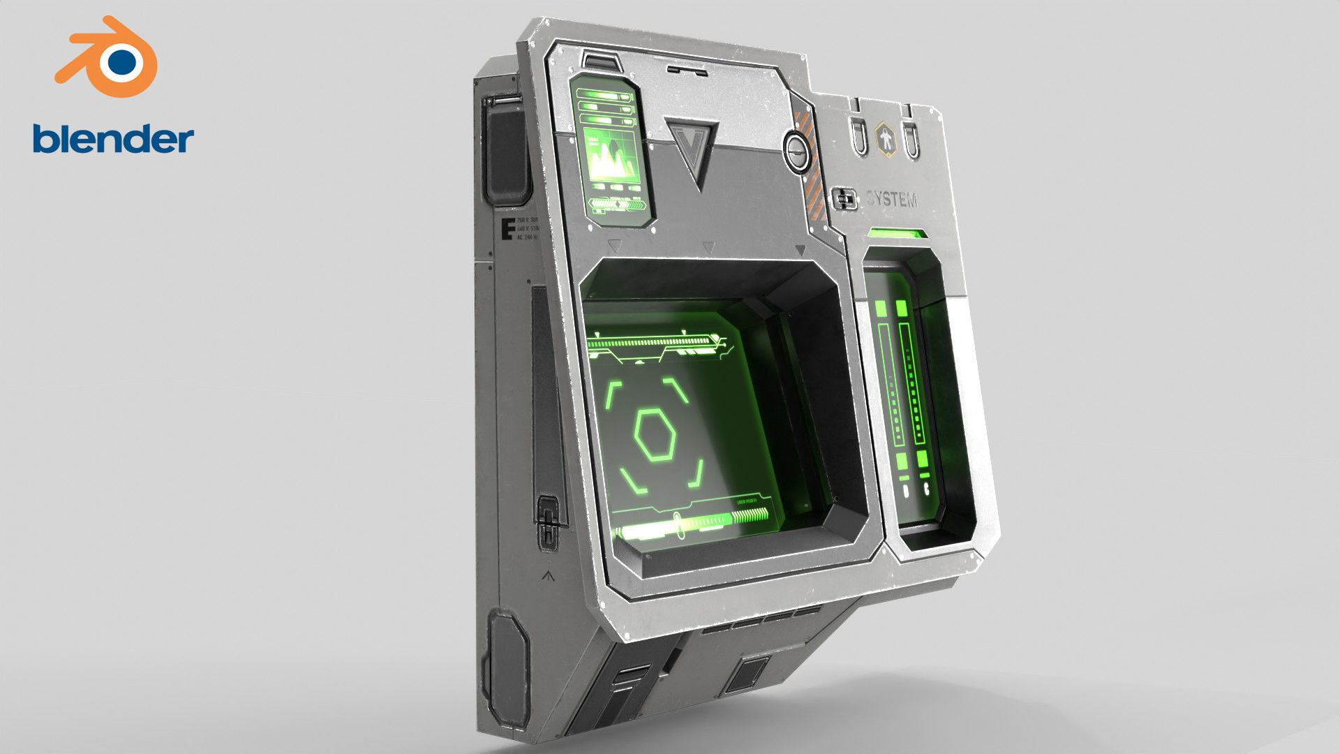 Sci Fi Scanner Display Low-poly 3D model_17