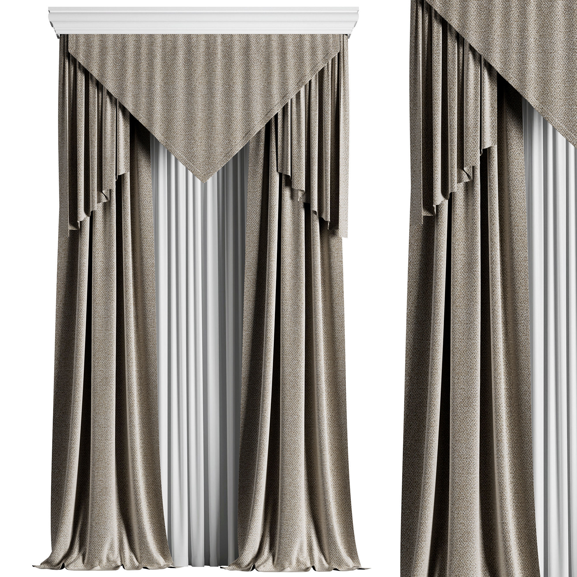 Curtain 020 3D model_2