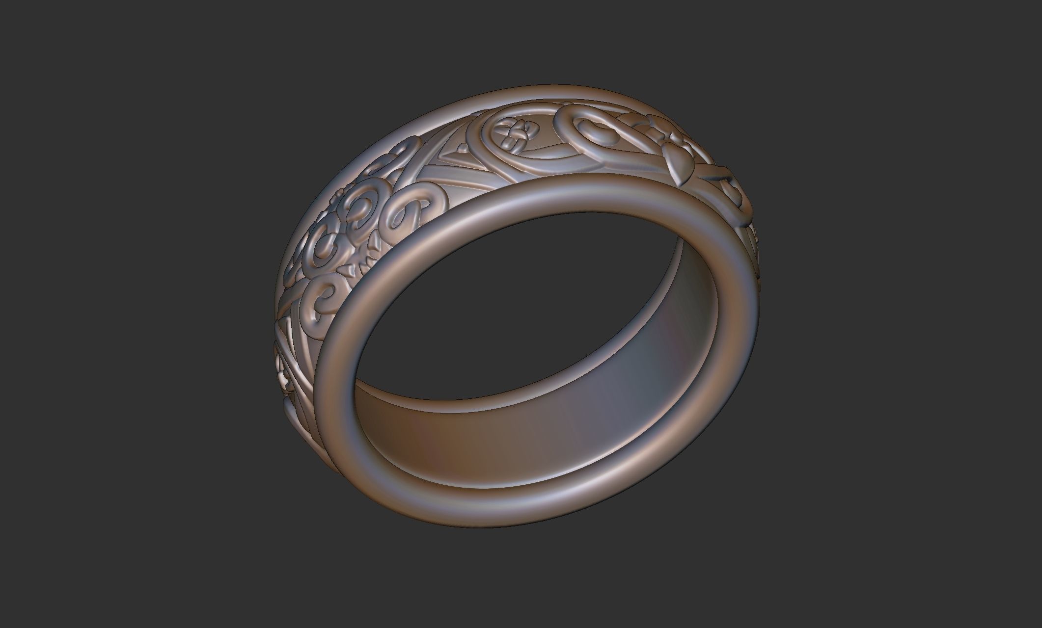 Celtic Ring 008 3D print model_6