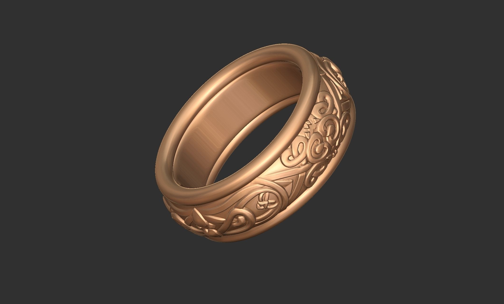 Celtic Ring 008 3D print model_12